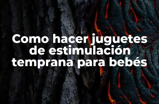 Como Hacer Juguetes de Estimulación Temprana para Bebés