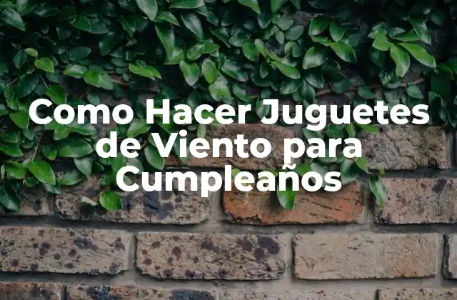 ¿Qué son los Juguetes de Viento?