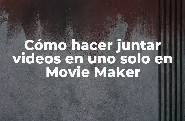 Cómo Hacer Juntar Videos en Uno Solo en Movie Maker