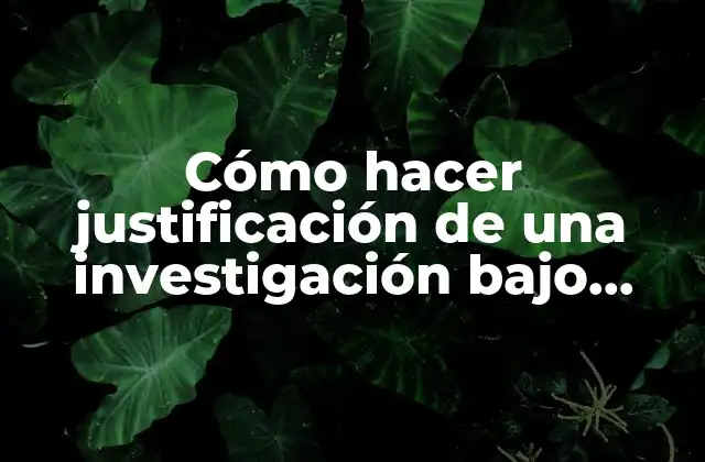 Cómo Hacer Justificación de una Investigación bajo Rendimiento y Desnutrición