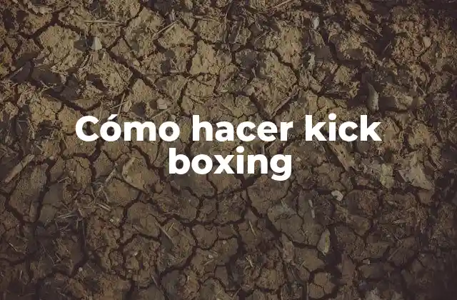 Cómo Hacer Kick Boxing