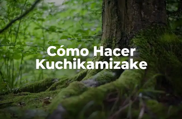Cómo Hacer Kuchikamizake