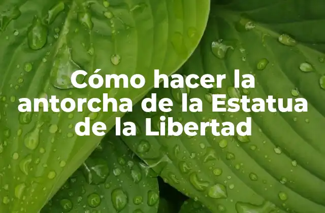Cómo Hacer la Antorcha de la Estatua de la Libertad