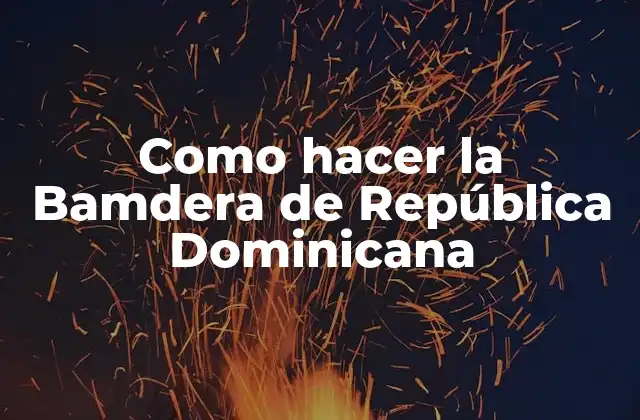 Como Hacer la Bamdera de República Dominicana 2 La Bamdera de República Dominicana, un plato típico