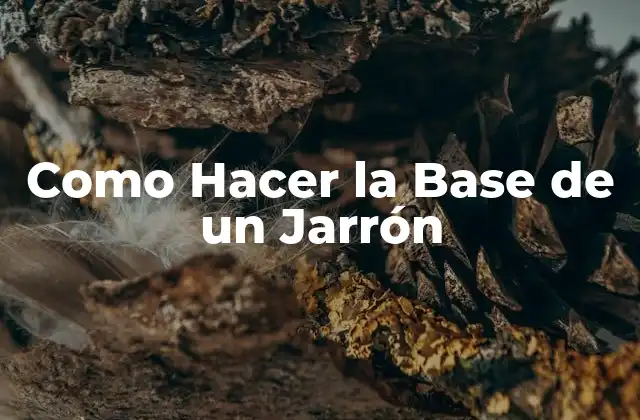 ¿Qué es la Base de un Jarrón y Para Qué Sirve?