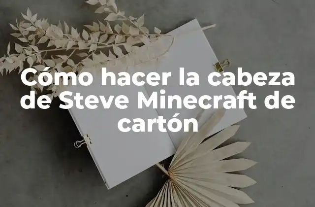 Cómo Hacer la Cabeza de Steve Minecraft de Cartón