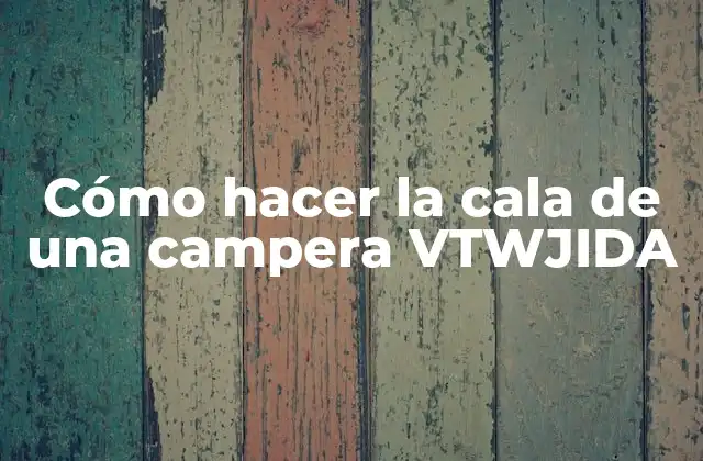 Cómo Hacer la Cala de una Campera Vtwjida