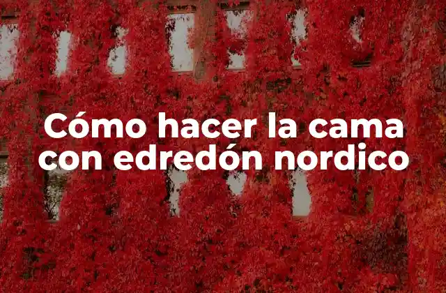 Cómo Hacer la Cama con Edredón Nordico