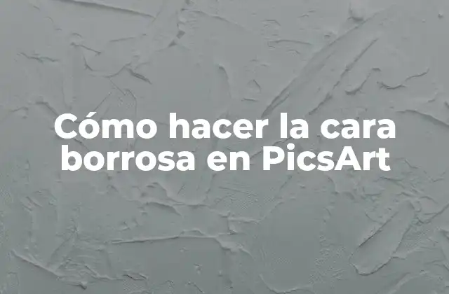 Cómo Hacer la Cara Borrosa en Picsart 2 Cómo hacer la cara borrosa en PicsArt