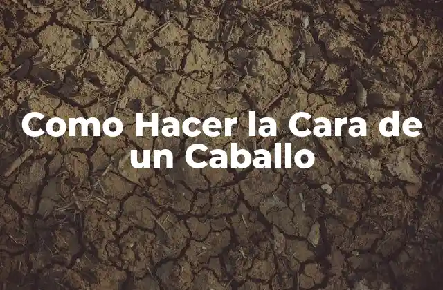 Como Hacer la Cara de un Caballo