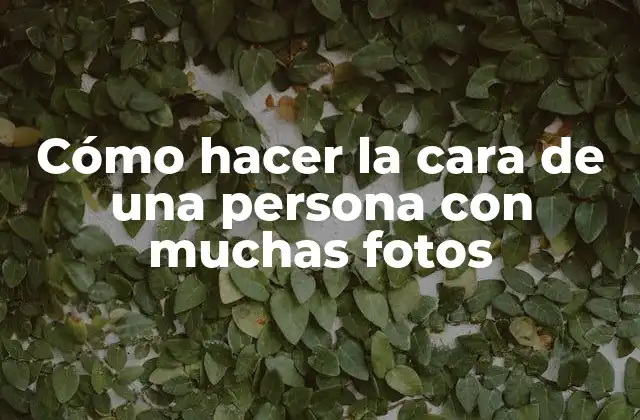 Cómo Hacer la Cara de una Persona con Muchas Fotos