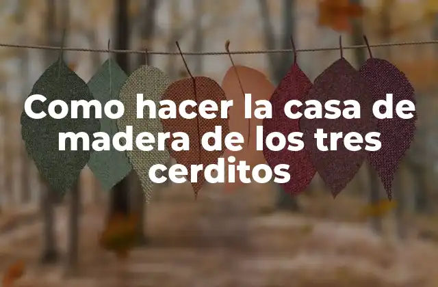 Como Hacer la Casa de Madera de los Tres Cerditos