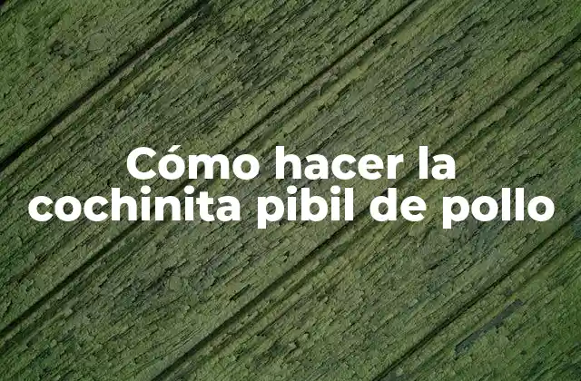 Cómo Hacer la Cochinita Pibil de Pollo