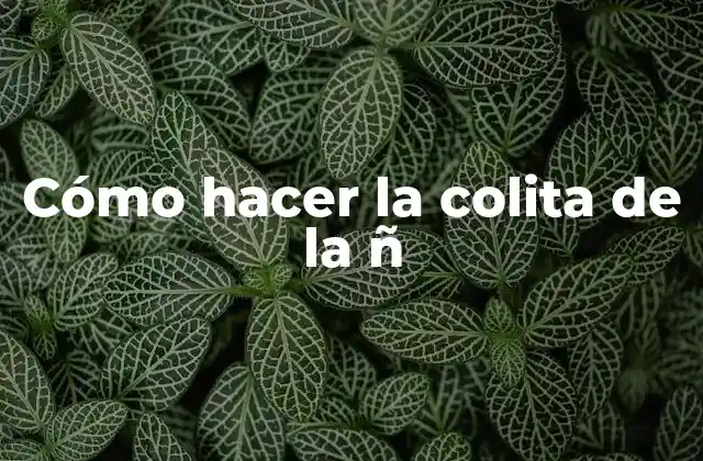 Cómo Hacer la Colita de la Ñ