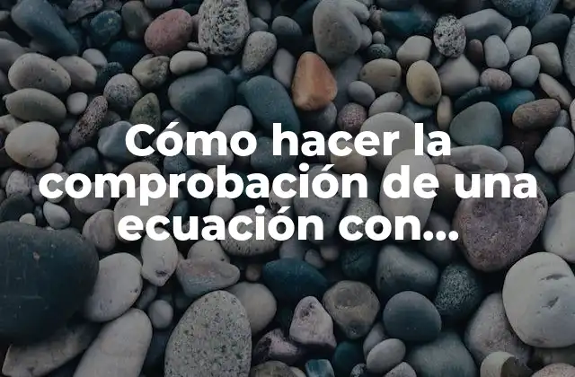 Cómo Hacer la Comprobación de una Ecuación con Fracciones