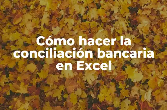 Cómo hacer la conciliación bancaria en Excel