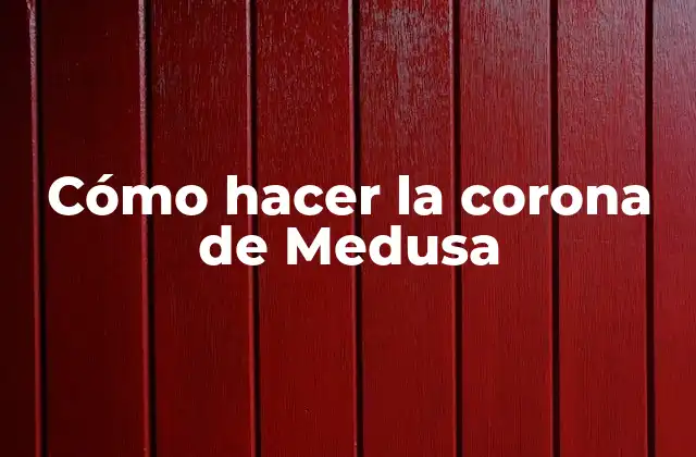 Cómo Hacer la Corona de Medusa