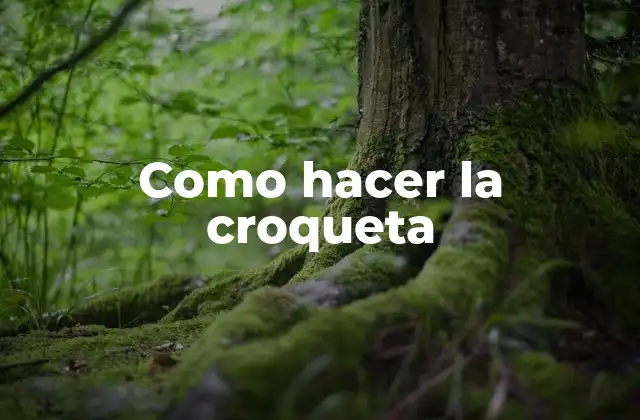Como Hacer la Croqueta