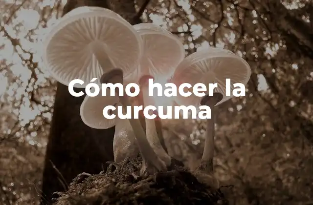 Cómo Hacer la Curcuma