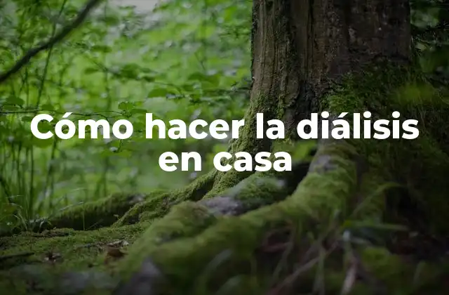 Cómo Hacer la Diálisis en Casa