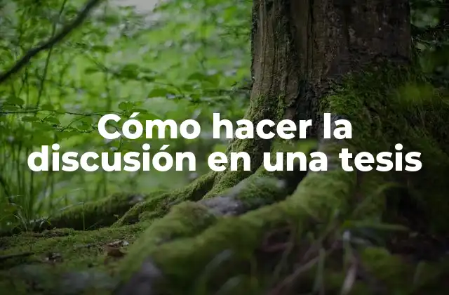 Cómo Hacer la Discusión en una Tesis