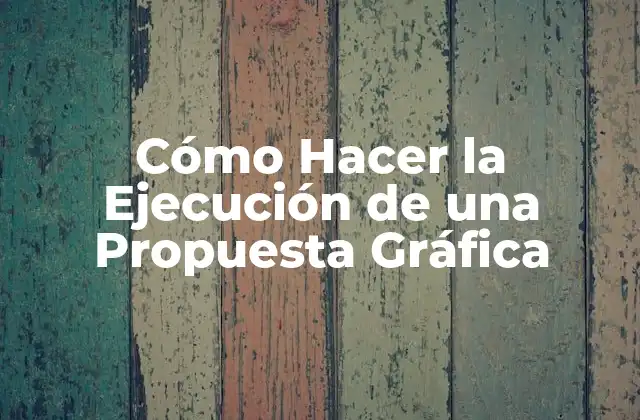 Cómo Hacer la Ejecución de una Propuesta Gráfica 2 ¿Qué es la Ejecución de una Propuesta Gráfica?