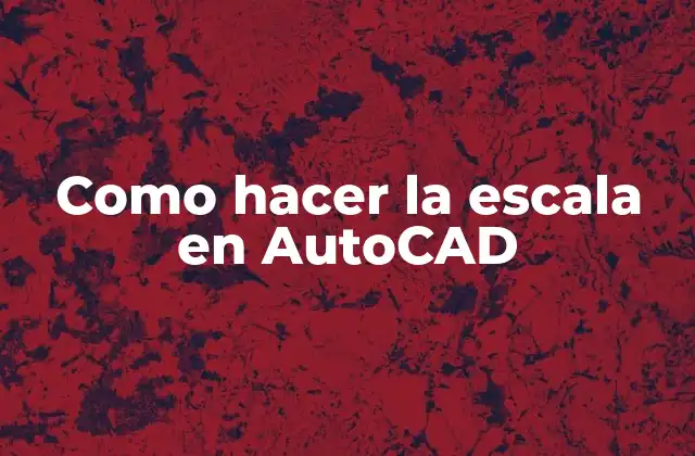 Como Hacer la Escala en Autocad