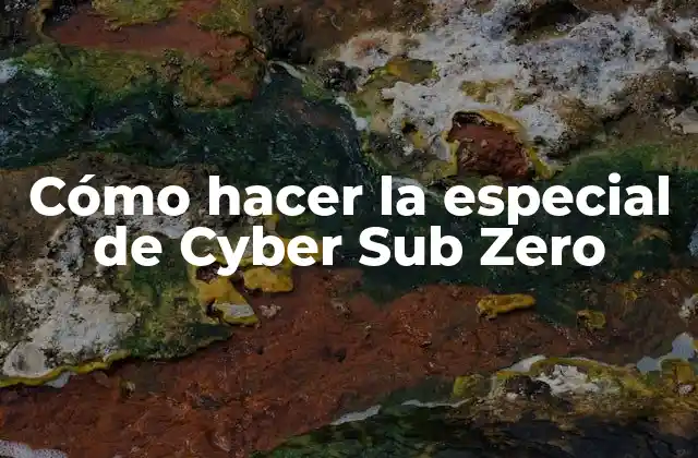 Cómo Hacer la Especial de Cyber Sub Zero