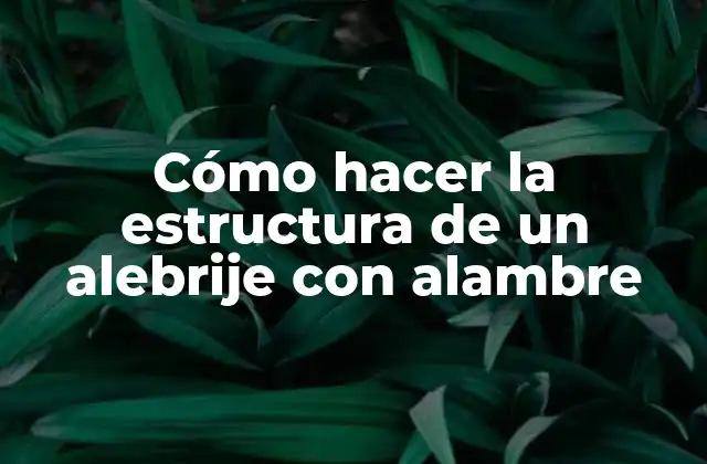 Cómo Hacer la Estructura de un Alebrije con Alambre