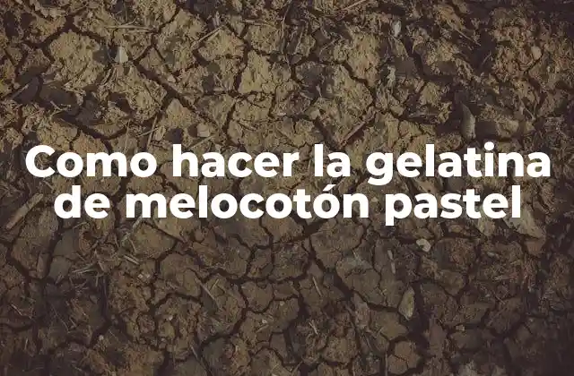 Como Hacer la Gelatina de Melocotón Pastel