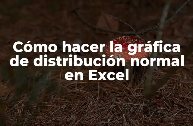 Cómo Hacer la Gráfica de Distribución Normal en Excel