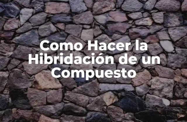 Como Hacer la Hibridación de un Compuesto