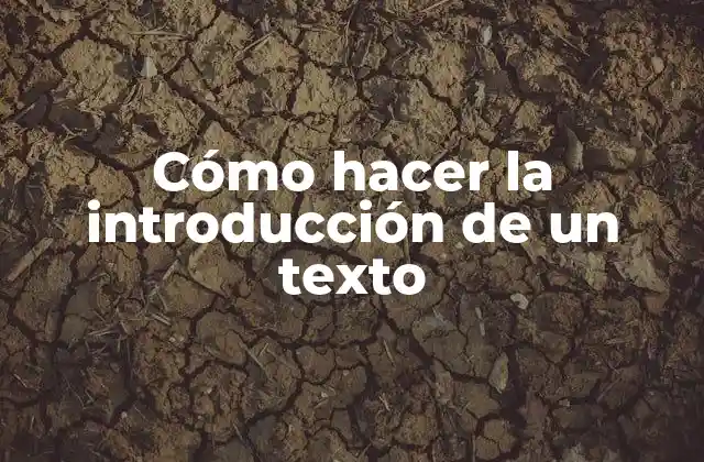 Cómo Hacer la Introducción de un Texto