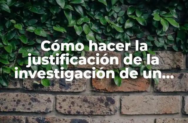 Cómo Hacer la Justificación de la Investigación de un Proyecto