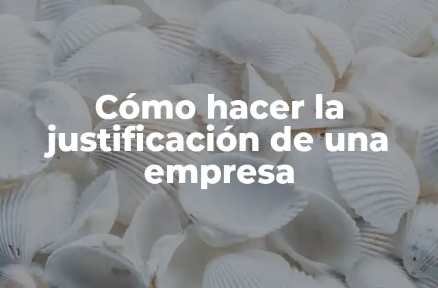 Cómo Hacer la Justificación de una Empresa