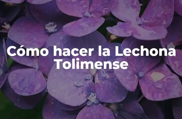 Cómo Hacer la Lechona Tolimense