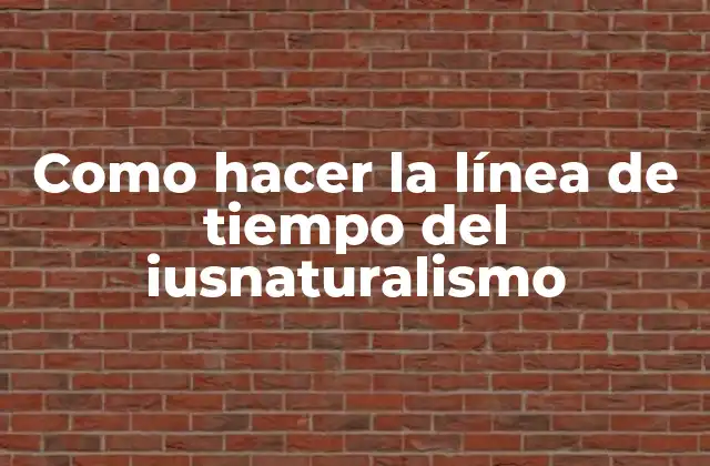 Como Hacer la Línea de Tiempo Del Iusnaturalismo