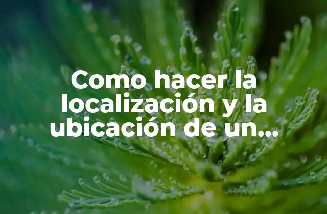 Como Hacer la Localización y la Ubicación de un Terreno