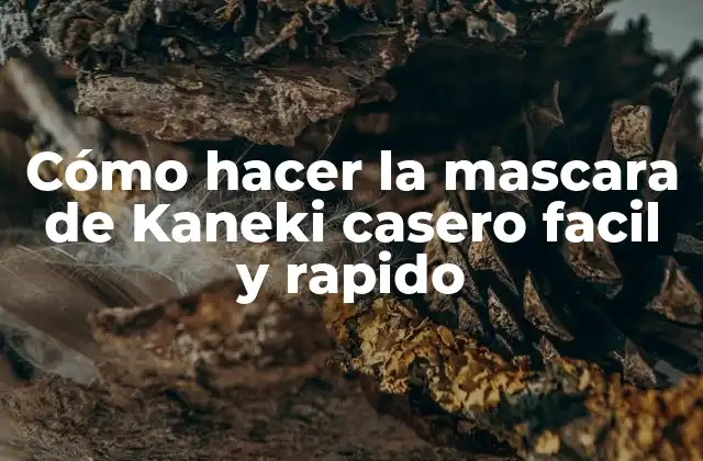 Cómo Hacer la Mascara de Kaneki Casero Facil y Rapido