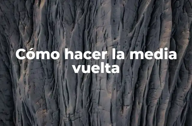 Cómo Hacer la Media Vuelta