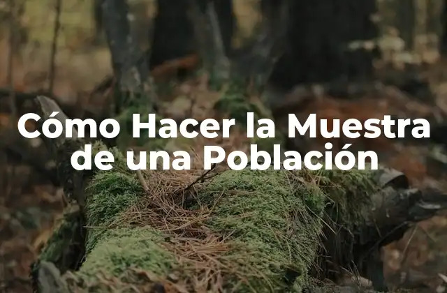 Cómo Hacer la Muestra de una Población