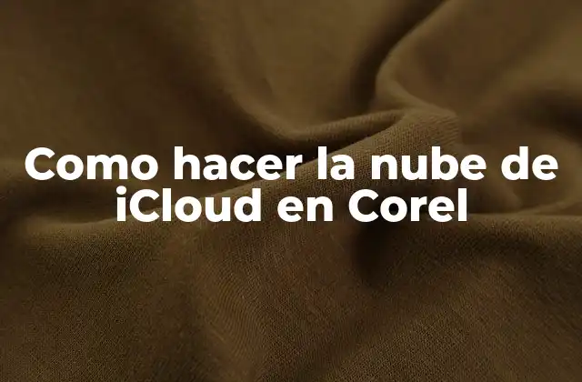 Como Hacer la Nube de Icloud en Corel