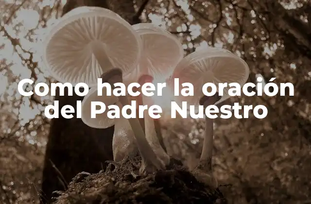 Como Hacer la Oración Del Padre Nuestro