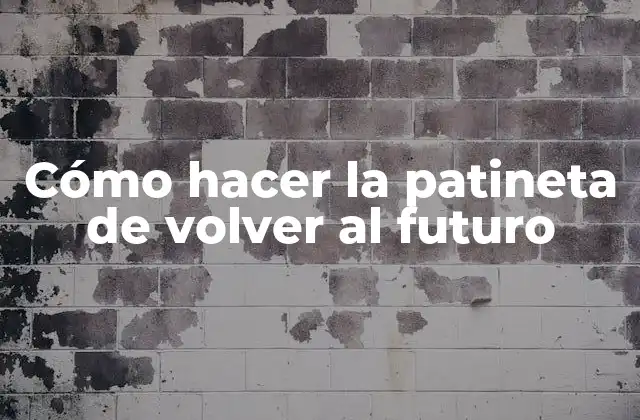 Cómo Hacer la Patineta de Volver Al Futuro