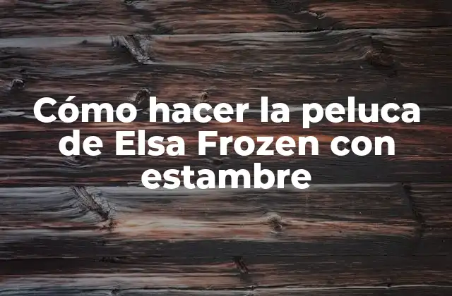 Cómo Hacer la Peluca de Elsa Frozen con Estambre