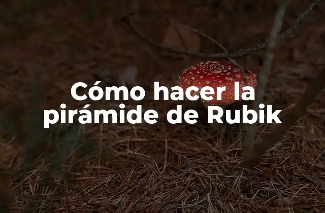 Cómo Hacer la Pirámide de Rubik
