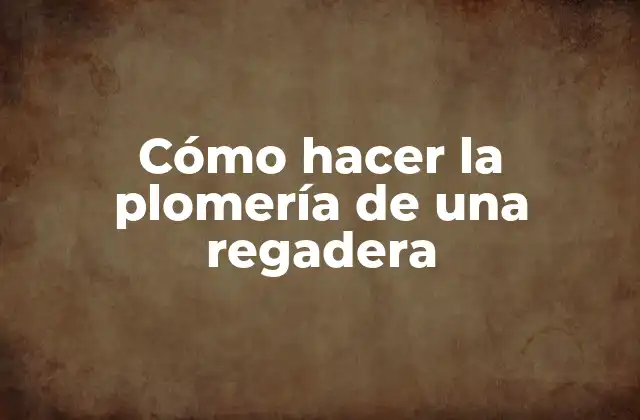 Cómo Hacer la Plomería de una Regadera