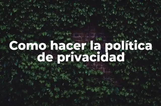 Como Hacer la Política de Privacidad