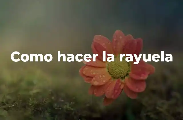 Como Hacer la Rayuela