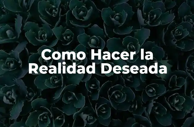 Como Hacer la Realidad Deseada